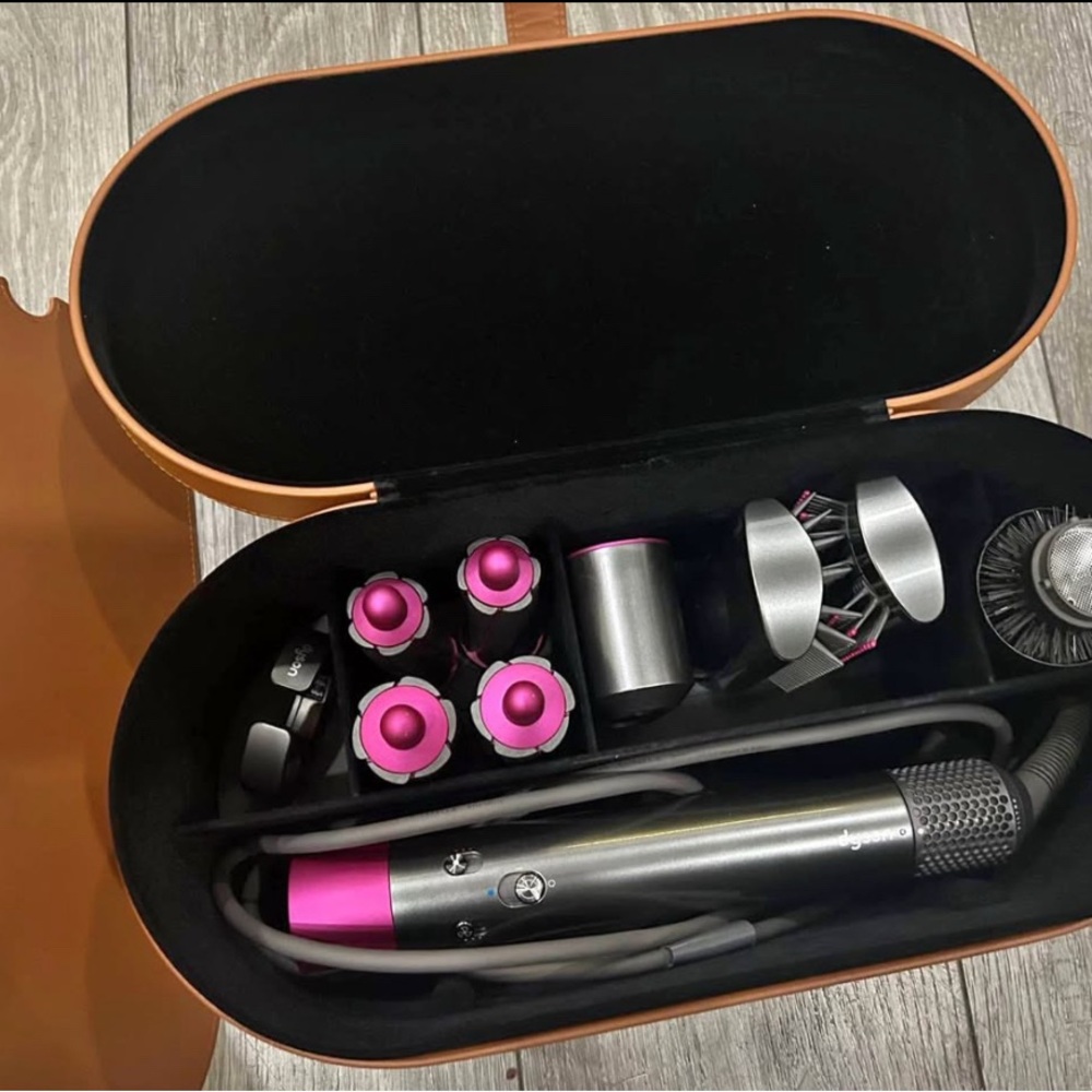 Hair Styling Tool Set with Pink Accents